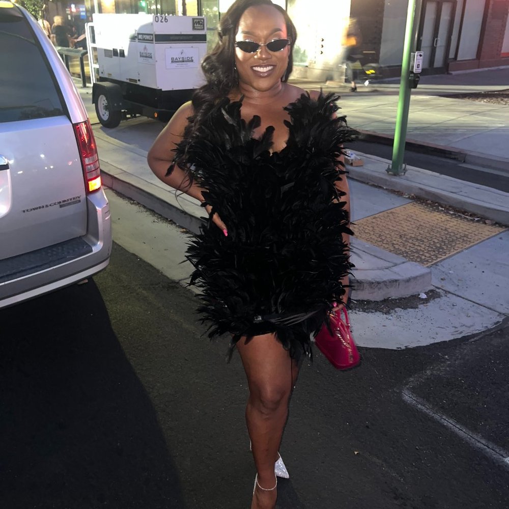 Black Feather Dress